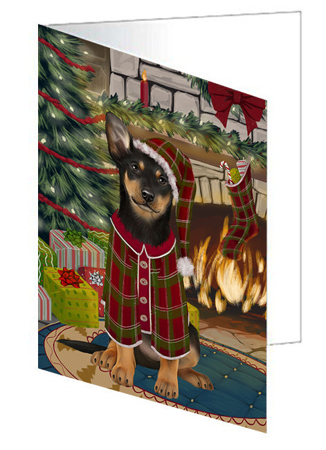 The Stocking was Hung Havanese Dog Handmade Artwork Assorted Pets Greeting Cards and Note Cards with Envelopes for All Occasions and Holiday Seasons GCD70520