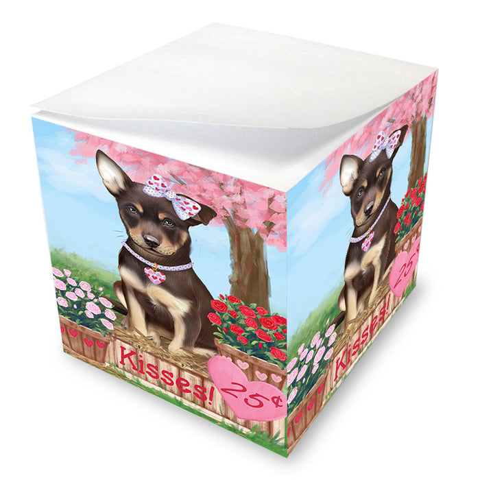 Rosie 25 Cent Kisses Australian Kelpie Dog Note Cube NOC53872