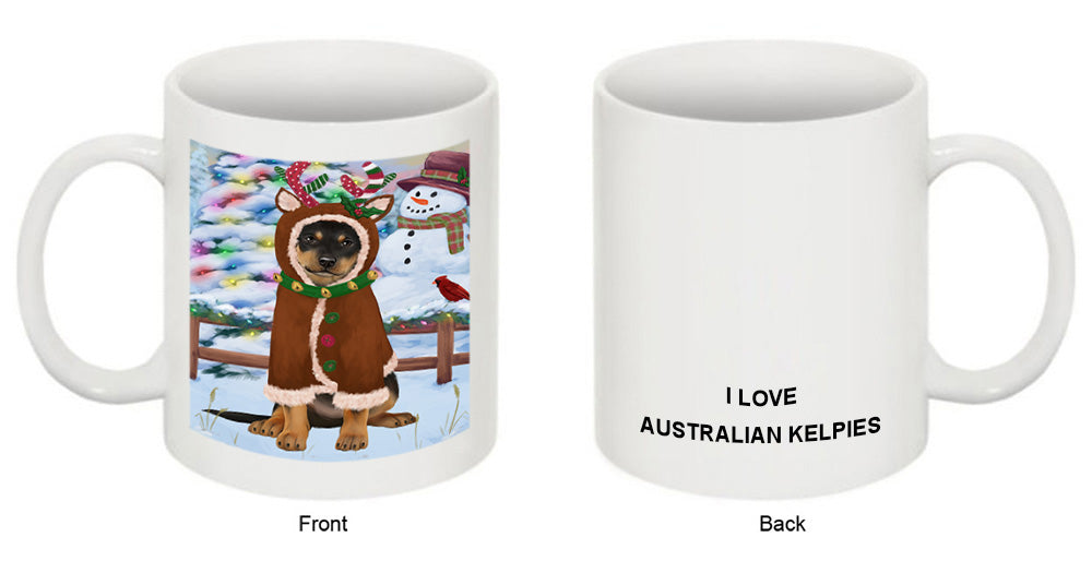 Christmas Gingerbread House Candyfest Australian Kelpie Dog Coffee Mug MUG51548