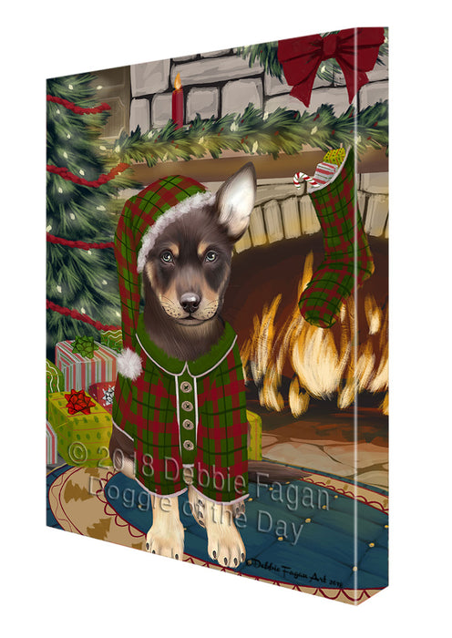 The Stocking was Hung Australian Kelpie Dog Canvas Print Wall Art Décor CVS116522