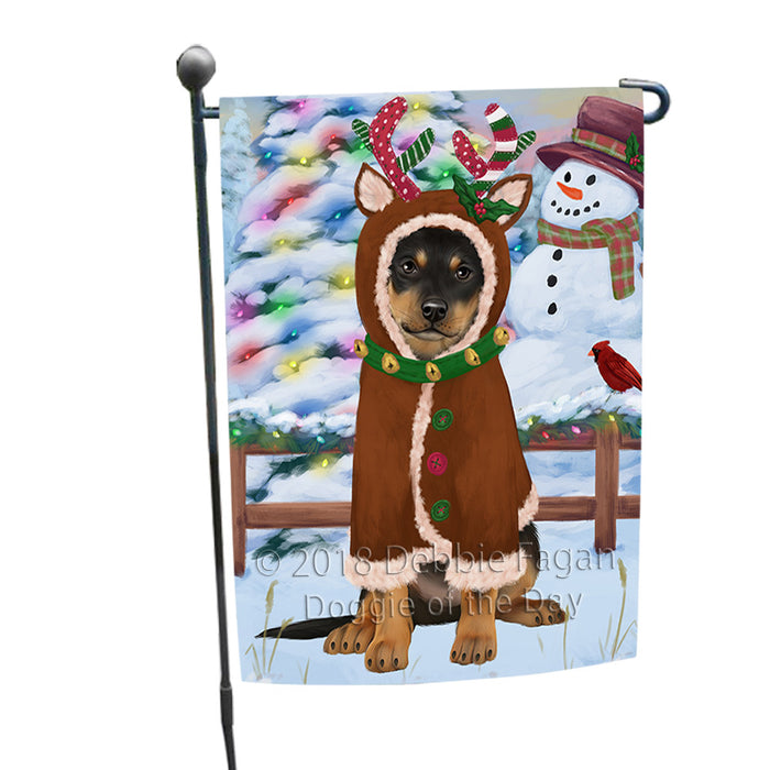 Christmas Gingerbread House Candyfest Australian Kelpie Dog Garden Flag GFLG56698