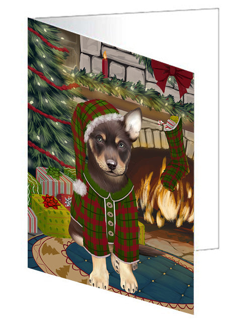 The Stocking was Hung Havanese Dog Handmade Artwork Assorted Pets Greeting Cards and Note Cards with Envelopes for All Occasions and Holiday Seasons GCD70517