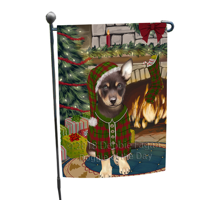 The Stocking was Hung Australian Kelpie Dog Garden Flag GFLG55470