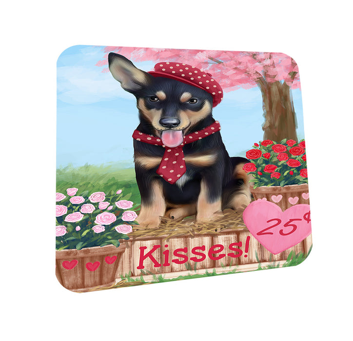 Rosie 25 Cent Kisses Australian Kelpie Dog Coasters Set of 4 CST55759