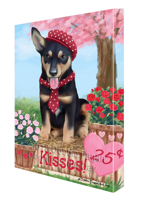 Rosie 25 Cent Kisses Australian Kelpie Dog Canvas Print Wall Art Décor CVS124433