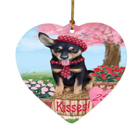 Rosie 25 Cent Kisses Australian Kelpie Dog Heart Christmas Ornament HPOR56157