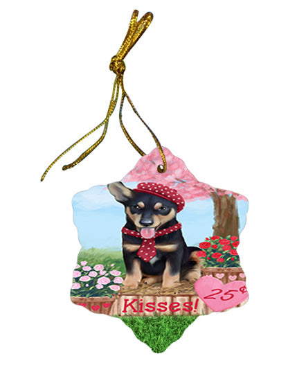Rosie 25 Cent Kisses Australian Kelpie Dog Star Porcelain Ornament SPOR56157