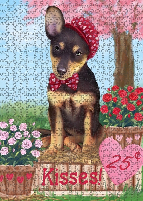 Rosie 25 Cent Kisses Australian Kelpie Dog Puzzle with Photo Tin PUZL91412