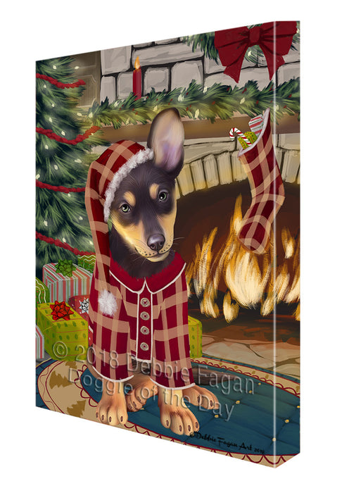 The Stocking was Hung Australian Kelpie Dog Canvas Print Wall Art Décor CVS116531