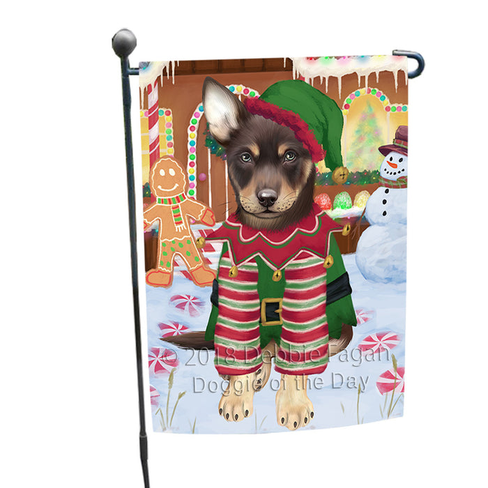 Christmas Gingerbread House Candyfest Australian Kelpie Dog Garden Flag GFLG56699