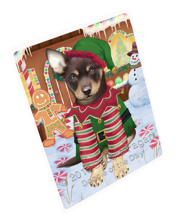 Christmas Gingerbread House Candyfest Australian Kelpie Dog Magnet MAG73592 (Small 5.5" x 4.25")