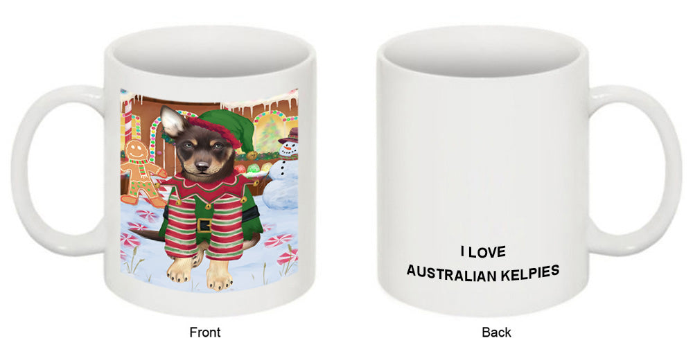Christmas Gingerbread House Candyfest Australian Kelpie Dog Coffee Mug MUG51549