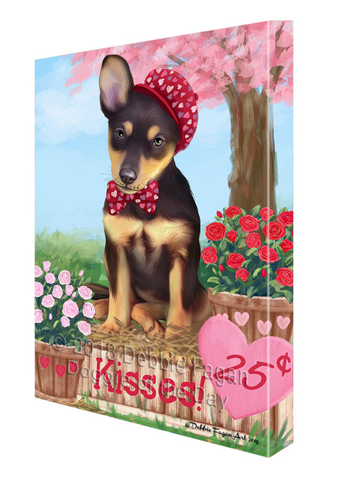 Rosie 25 Cent Kisses Australian Kelpie Dog Canvas Print Wall Art Décor CVS124442