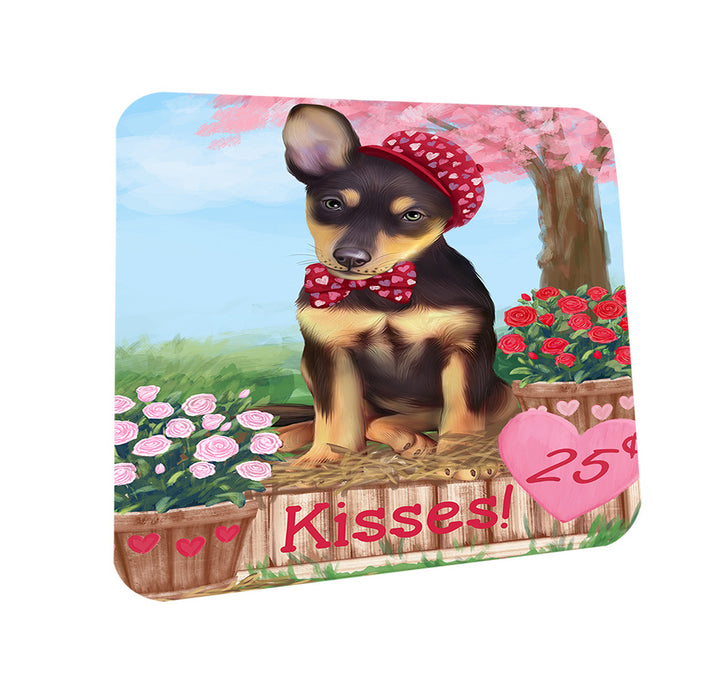 Rosie 25 Cent Kisses Australian Kelpie Dog Coasters Set of 4 CST55760