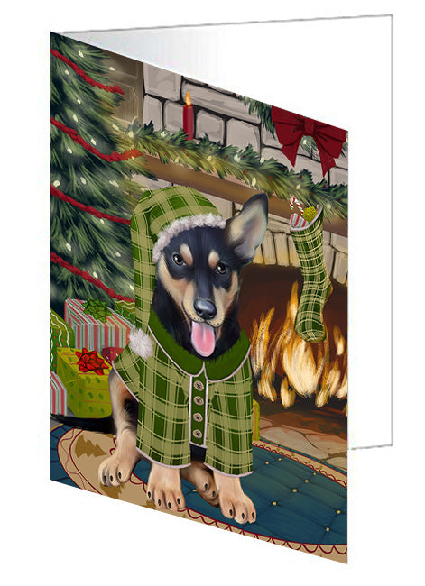 The Stocking was Hung Havanese Dog Handmade Artwork Assorted Pets Greeting Cards and Note Cards with Envelopes for All Occasions and Holiday Seasons GCD70511