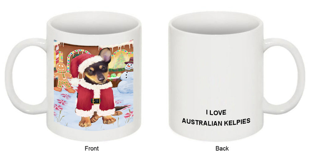 Christmas Gingerbread House Candyfest Australian Kelpie Dog Coffee Mug MUG51550