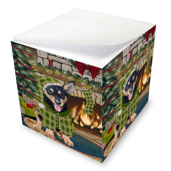 The Stocking was Hung Australian Kelpie Dog Note Cube NOC53525
