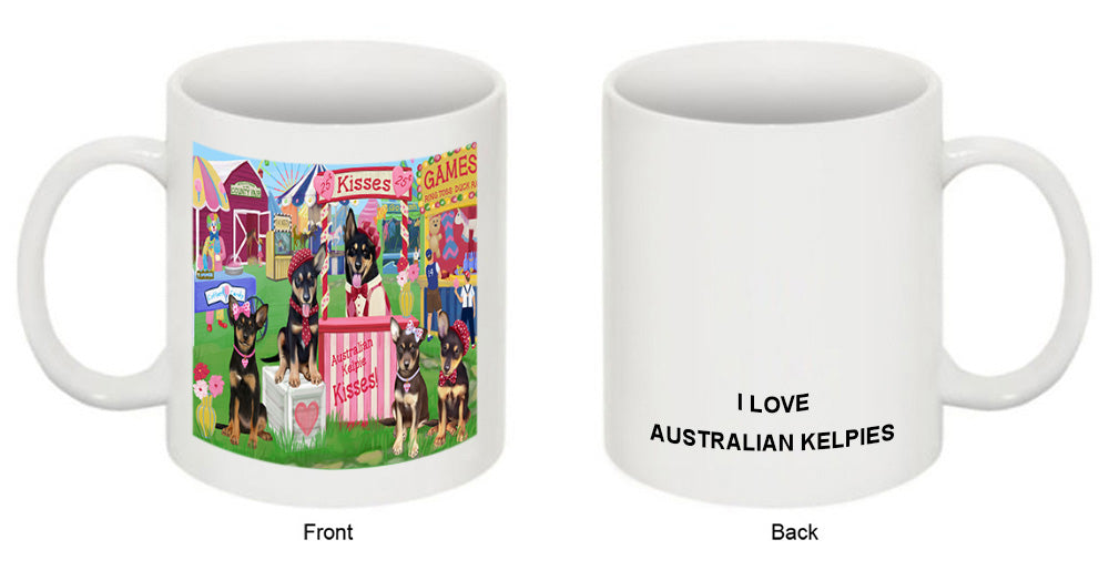 Carnival Kissing Booth Australian Kelpies Dog Coffee Mug MUG51174