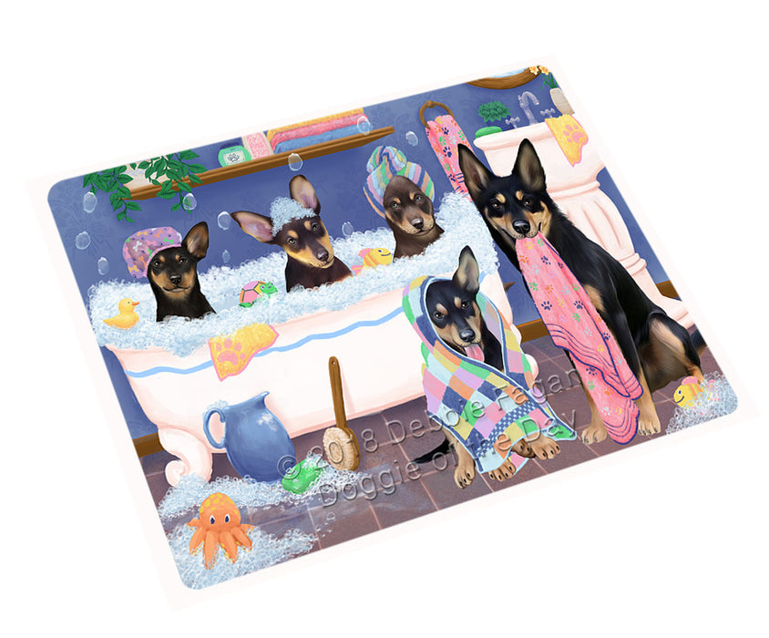 Rub A Dub Dogs In A Tub Australian Kelpies Dog Magnet MAG75405 (Small 5.5" x 4.25")