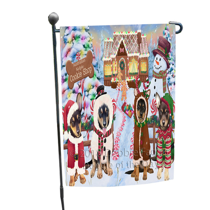 Holiday Gingerbread Cookie Shop Australian Kelpies Dog Garden Flag GFLG56646