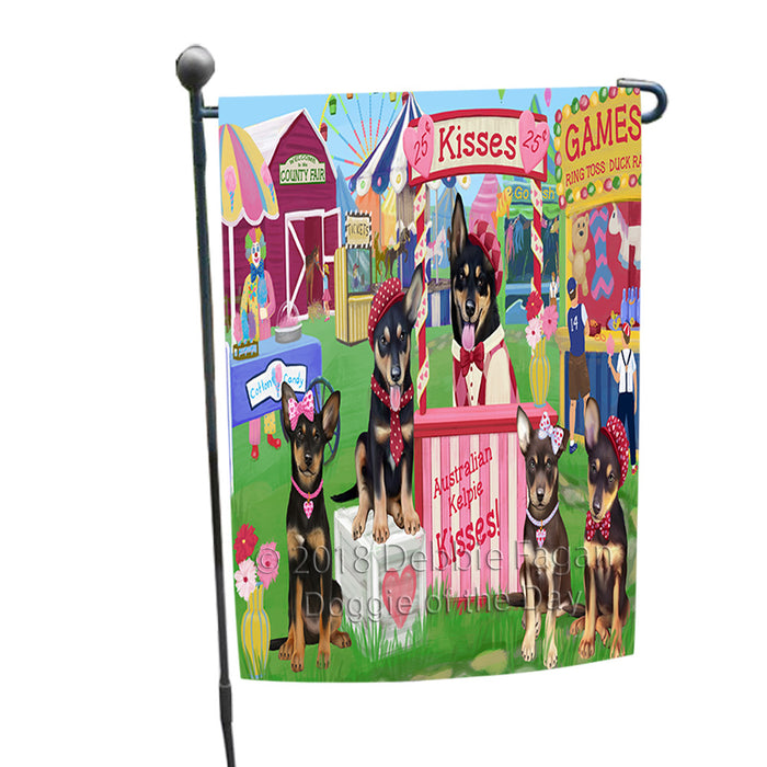 Carnival Kissing Booth Australian Kelpies Dog Garden Flag GFLG56324