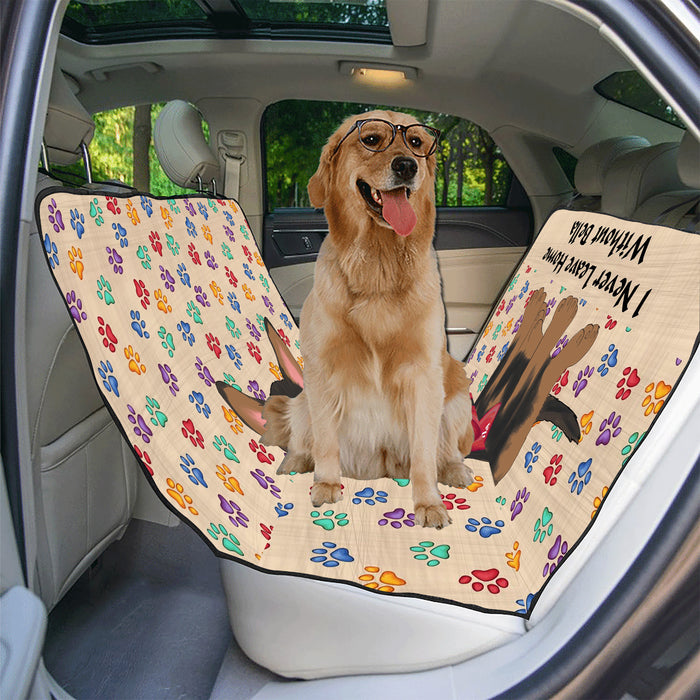 Personalized I Never Leave Home Paw Print Australian Kelpie Dogs Pet Back Car Seat Cover