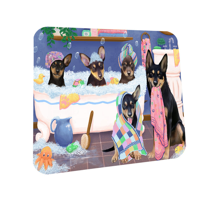 Rub A Dub Dogs In A Tub Australian Kelpies Dog Coasters Set of 4 CST56714