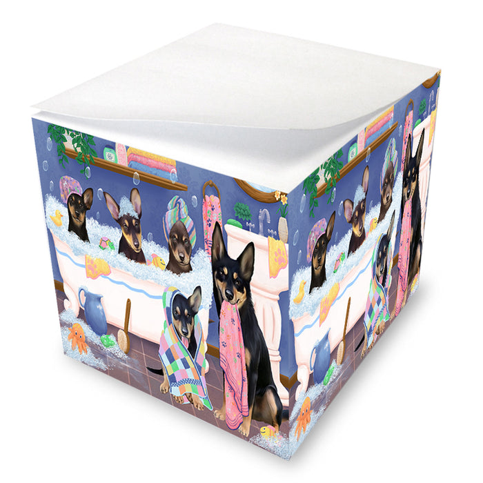 Rub A Dub Dogs In A Tub Australian Kelpies Dog Note Cube NOC54828