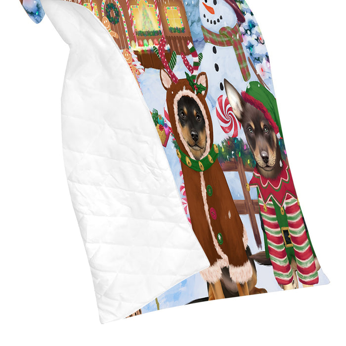 Holiday Gingerbread Cookie Australian Kelpies Dogs Quilt
