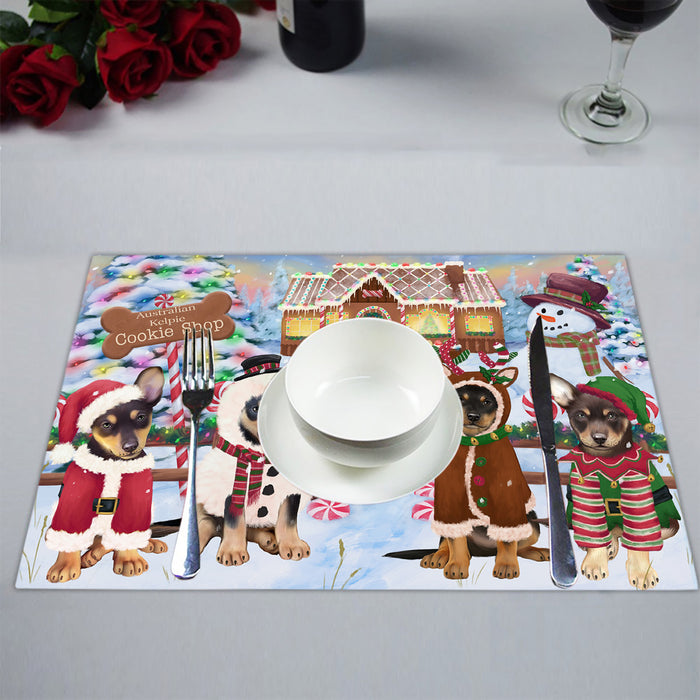 Holiday Gingerbread Cookie Australian Kelpies Dogs Placemat