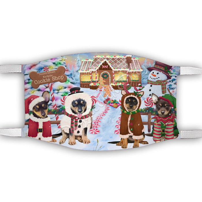 Holiday Gingerbread Cookie Australian Kelpies Dogs Shop Face Mask FM48861