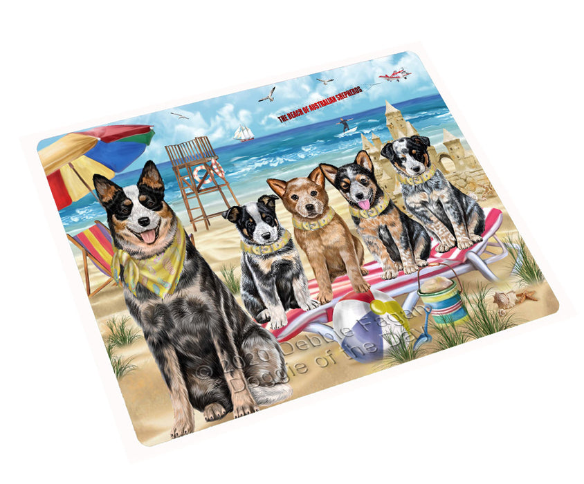 Pet Friendly Beach Australian Shepherd Dogs Refrigerator/Dishwasher Magnet - Kitchen Decor Magnet - Pets Portrait Unique Magnet - Ultra-Sticky Premium Quality Magnet RMAG110568