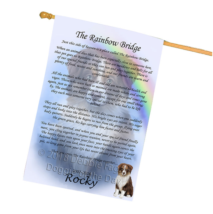 Rainbow Bridge Australian Shepherd Dog House Flag FLG56232