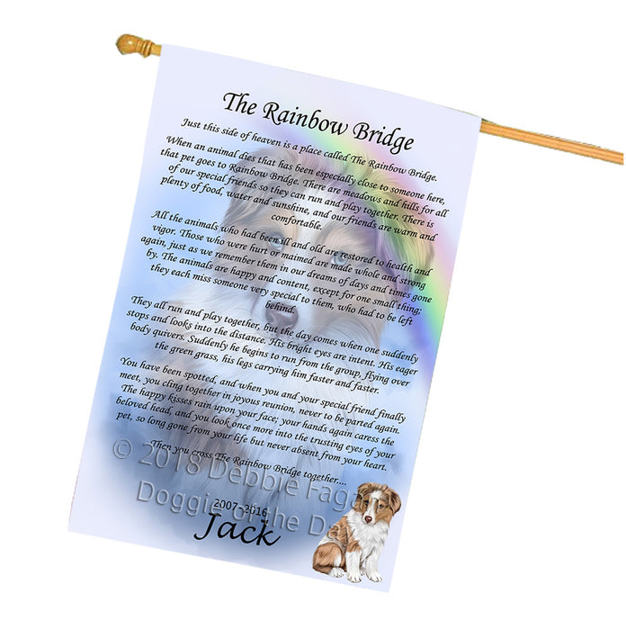 Rainbow Bridge Australian Shepherd Dog House Flag FLG56233
