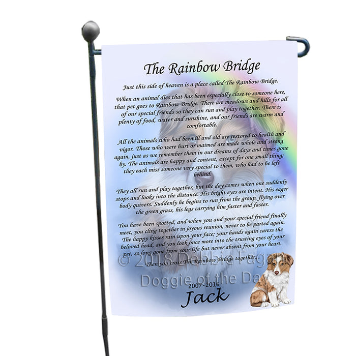 Rainbow Bridge Australian Shepherd Dog Garden Flag GFLG56097