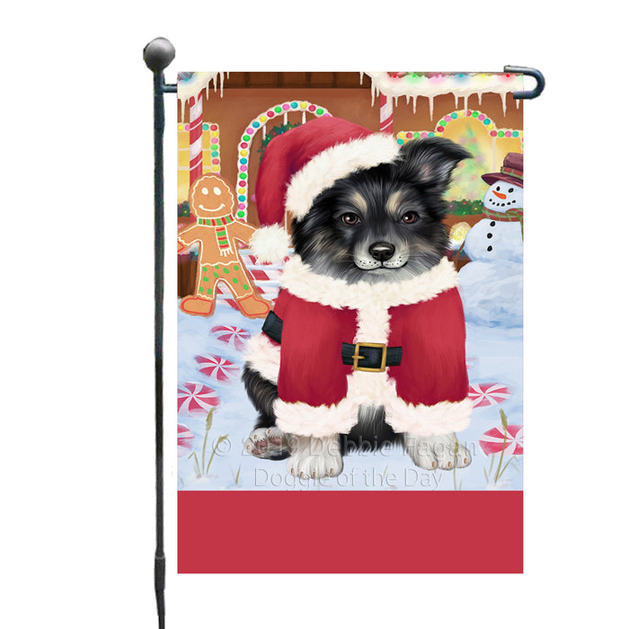 Personalized Gingerbread Candyfest Australian Shepherd Dog Custom Garden Flag GFLG63914
