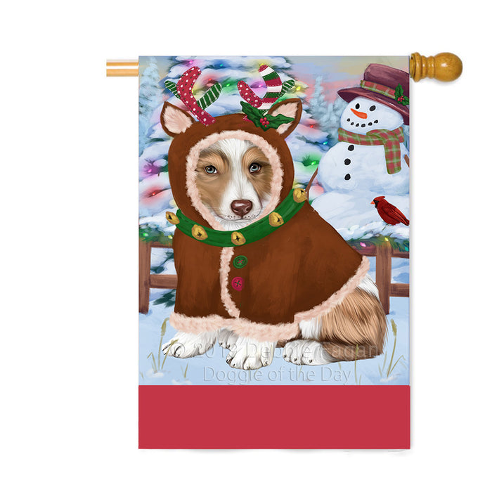 Personalized Gingerbread Candyfest Australian Shepherd Dog Custom House Flag FLG63699