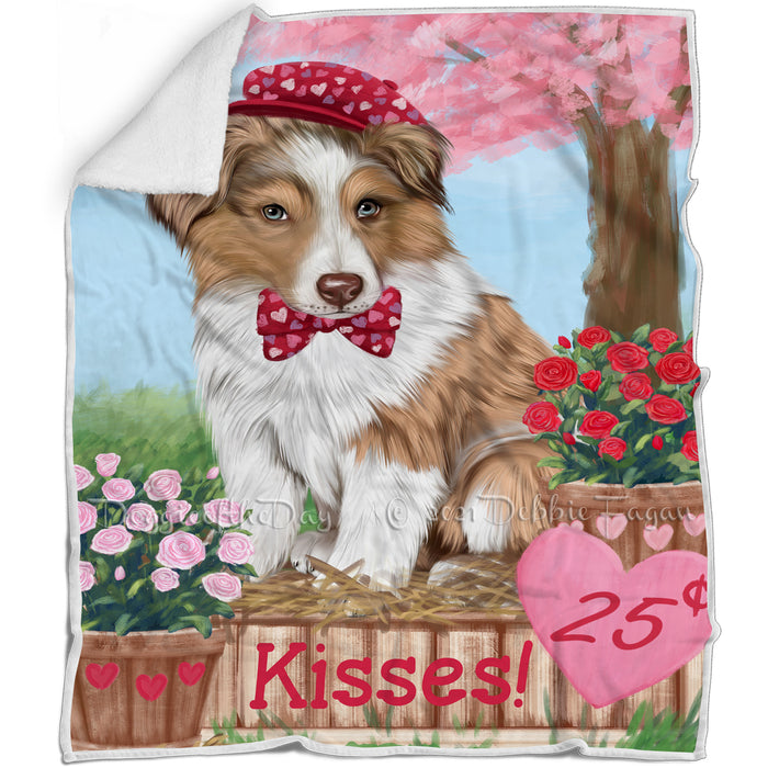 Rosie 25 Cent Kisses Australian Shepherd Dog Blanket BLNKT121269