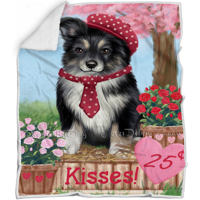 Rosie 25 Cent Kisses Australian Shepherd Dog Blanket BLNKT121278