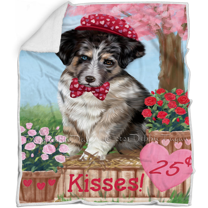Rosie 25 Cent Kisses Australian Shepherd Dog Blanket BLNKT121296