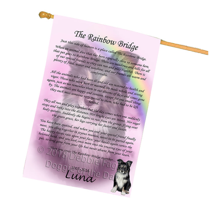 Rainbow Bridge Australian Shepherd Dog House Flag FLG56234