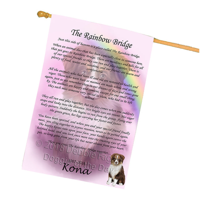 Rainbow Bridge Australian Shepherd Dog House Flag FLG56235