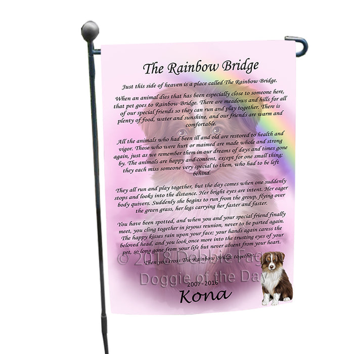 Rainbow Bridge Australian Shepherd Dog Garden Flag GFLG56099