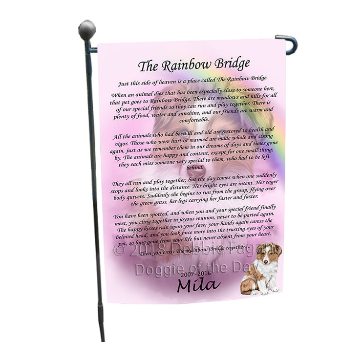 Rainbow Bridge Australian Shepherd Dog Garden Flag GFLG56100