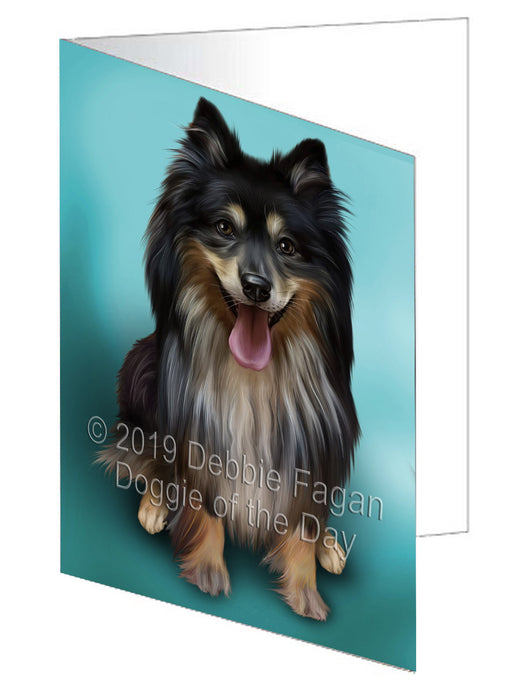 Australian Shepherd Dog Handmade Artwork Assorted Pets Greeting Cards and Note Cards with Envelopes for All Occasions and Holiday Seasons GCD77561