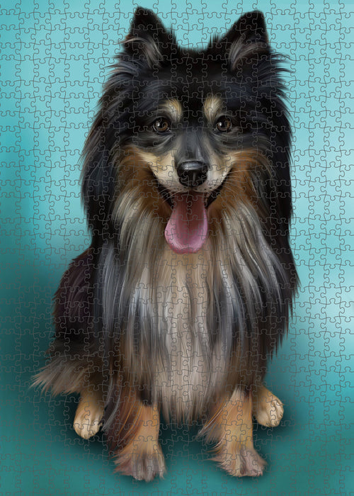 Australian Shepherd Dog Portrait Jigsaw Puzzle for Adults Animal Interlocking Puzzle Game Unique Gift for Dog Lover's with Metal Tin Box PZL994