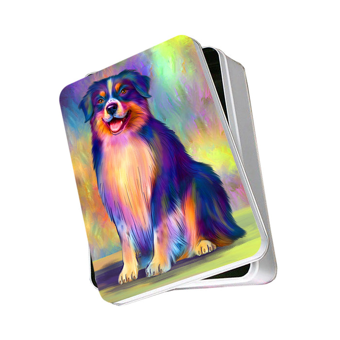 Paradise Wave Australian Shepherd Dog Photo Storage Tin PITN56632