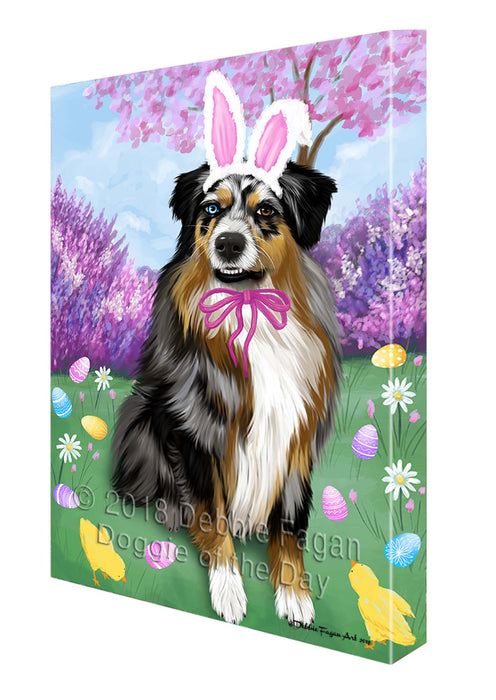 Australian Shepherd Dog Easter Holiday Canvas Wall Art CVS56937