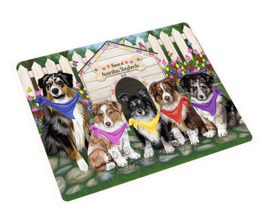 Spring Dog House Australian Shepherds Dog Large Refrigerator / Dishwasher Magnet RMAG58374