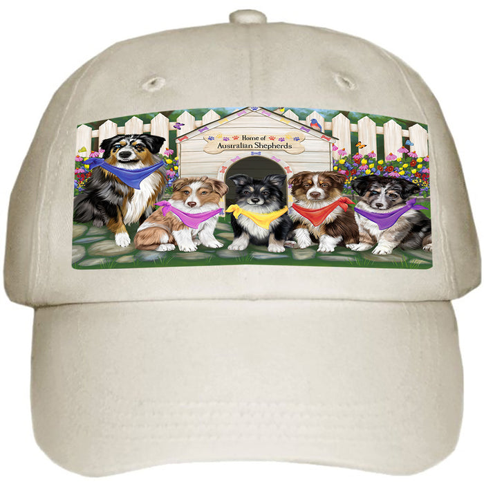 Spring Dog House Australian Shepherds Dog Ball Hat Cap HAT53052